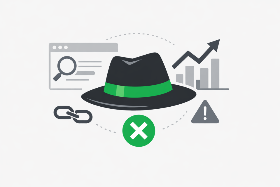 Czarny kapelusz w SEO