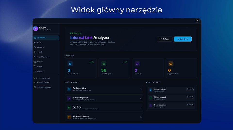 Narzędzie Internal Link Analyzer - Jakub Dzikowski
